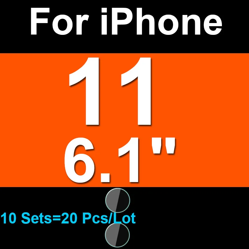 10 шт./партия для Apple iPhone 11 Pro Xs Max X XR 6 6S 7 8 Plus задняя защита для объектива камеры Защитная крышка мягкая пленка из закаленного стекла - Цвет: For iPhone 11