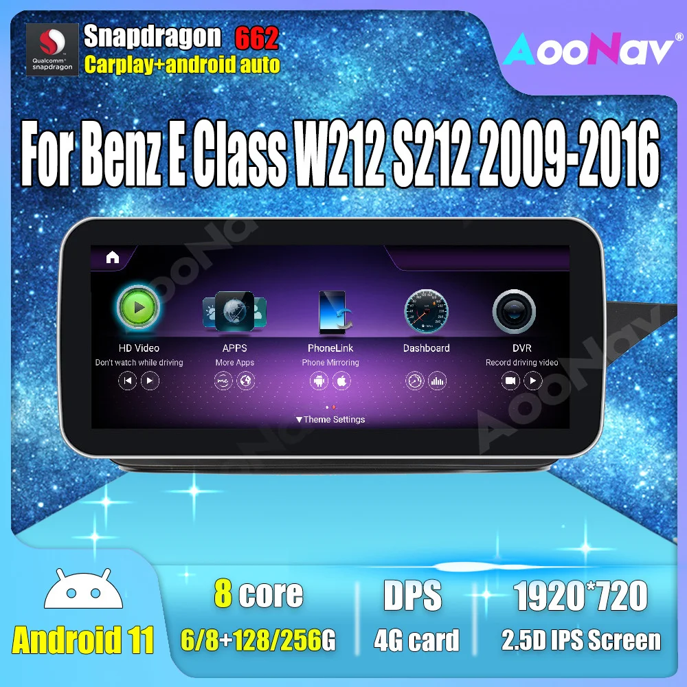 

For Benz E Class W212 2009-2016 Android 11.0 System Right Hand Drive 12.3" 64G 128G 256G Car GPS Navigation Multimedia Player