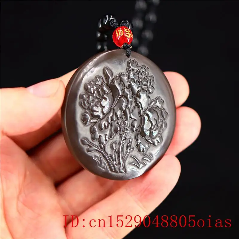 Подвеска из коричневого нефрита в форме розы для женщин, китайский подарок из нефрита, вырезанная природная прелесть, модные обереги, цветочное ожерелье.