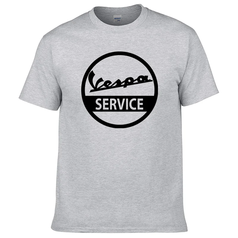 2 Новинка; Высококачественная Футболка с принтом Vespa; летняя хлопковая Футболка; Новая брендовая модная футболка с короткими рукавами;#12 - Цвет: 2