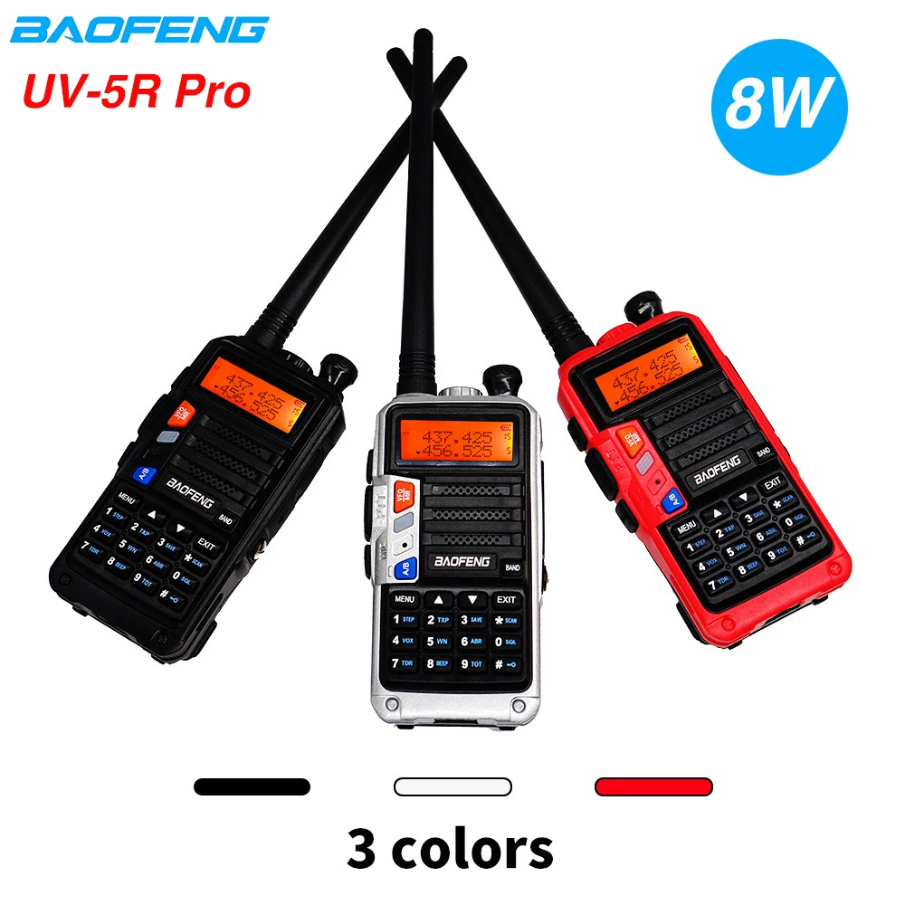 Мощный BaoFeng UV 5R Pro 8 вт рация двухдиапазонный двухсторонний радиоприемник UV5R fm