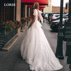 LORIE, ТРАПЕЦИЕВИДНОЕ Тюлевое свадебное платье в горошек, пышные тюлевые Свадебные платья принцессы, Сексуальная фотография с открытой спиной