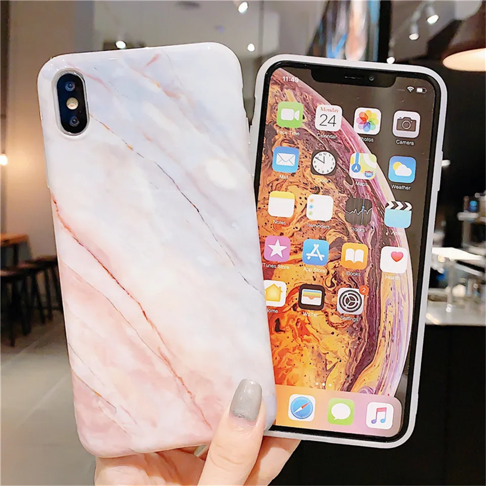 shiny luxury marble phone case for iphone 11 pro max x xs max xr 6 6s 7 8 plus se 2020 granite stone texture fundas case free global shipping