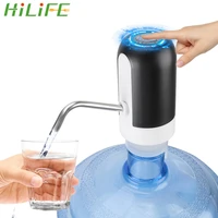 hilife electric water pump vacuum barreled water sucker device wireless automatic dispenser usb rechargeable with led light