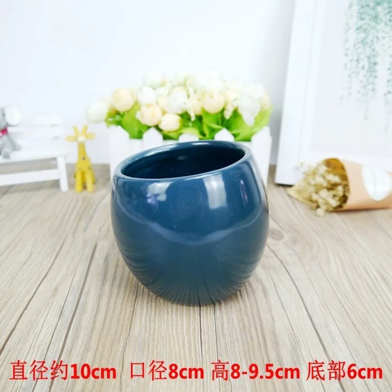 Керамический горшок для растений с отверстием слива современный декоративный
