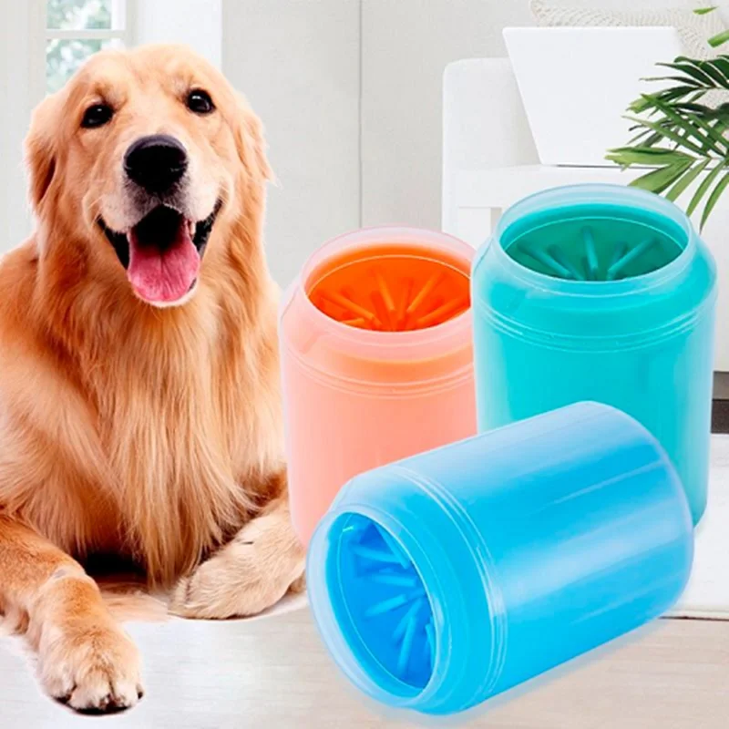 

New Dog Paw Cleaner Cup Soft Silicone Combs Pet Foot Washer Cup Paw Clean Brush Quickly Wash Dirty Cat Foot Cleaning Bucket