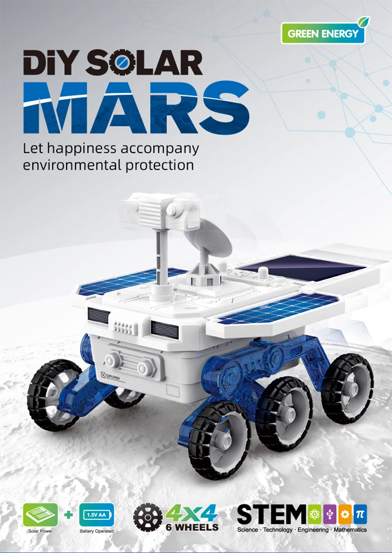 

New Solar Planet Exploration Vehicle Solar Powered Setm Self Assembled Electric Model Vehicle For Science And Education Solar To