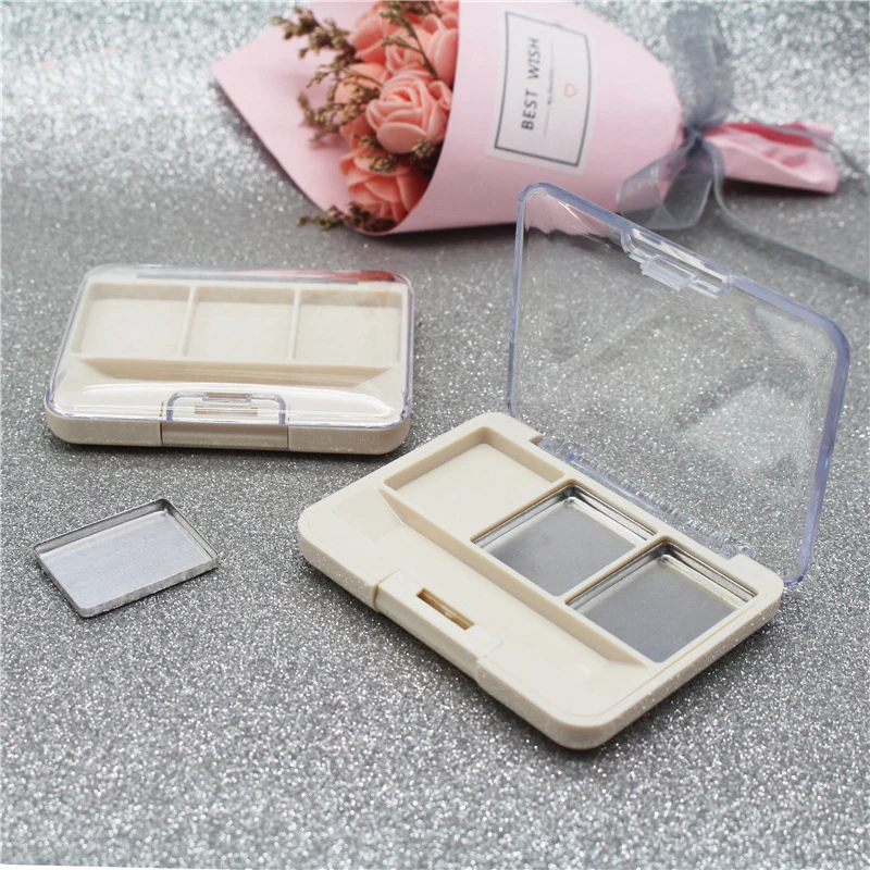 Пустая тарелка для теней век 1 шт. 3 ячейки из нержавеющей стали палитра сделай сам