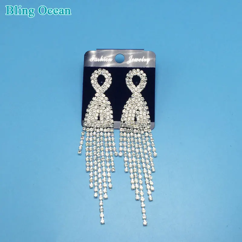 Элегантные Серебристые серьги Стразы раннего цвета бикини соревнование