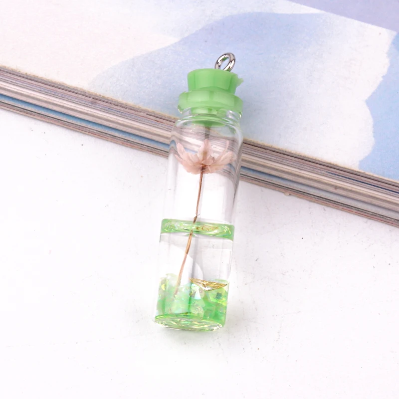 5 шт. милое высушенное растение бутылка с цветами украшения из смолы DIY ювелирных