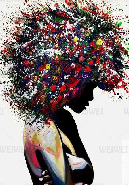 

Graffiti Art Black Woman Canvas Paintings On The Wall Posters and Prints African Woman Wall Art Modern Pictures for Home Design