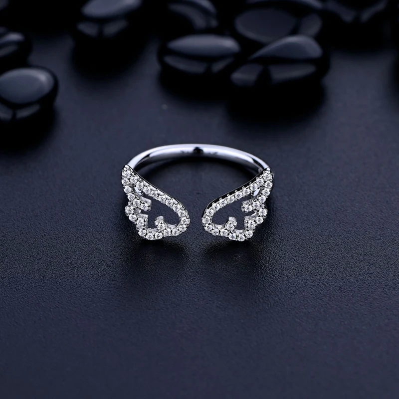 

OEVAS 100% 925 Sterling Silver High Carbon Diamond Resizable Butterfly Rings For Women Sparkling Wedding Fine Jewelry Wholesale