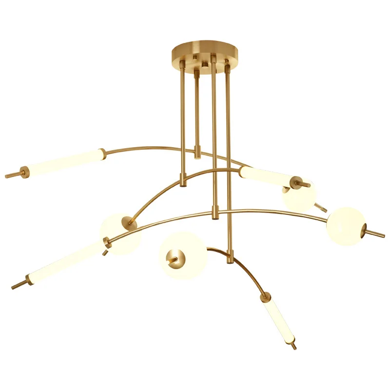 Люстра Обычная медная в скандинавском стиле креативная индивидуальная лампа с