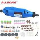 Электрическая мини-шлифовальная машинка ALLSOME, 180 Вт, с переменной скоростью, вращающийся инструмент с 149 гравировальными аксессуарами
