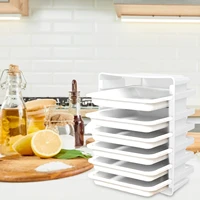 6 layer food serving trays kitchen preparation tray food holder household snack breakfast layered side dish storage rack