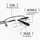 Высококачественные прогрессивные многофокальные очки для чтения с футляром, с защитой от синего света и дальнозоркости, очки из титанового сплава