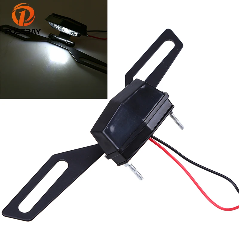 

POSSBAY Motorcycle Blinker Lamp Rear LED License Plate Lights Taillights with Holder Cafe Racer for Kawasaki Yamaha Honda