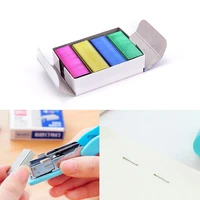 1pack 10mm creative colorful stainless steel staples office binding supplies
