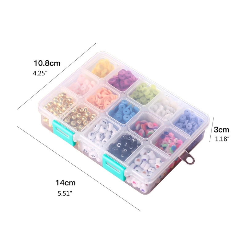 

X5XD Flat Round Colorful Polymer Clay Beads Soft Small Ceramic Spacer Acrylic Beads