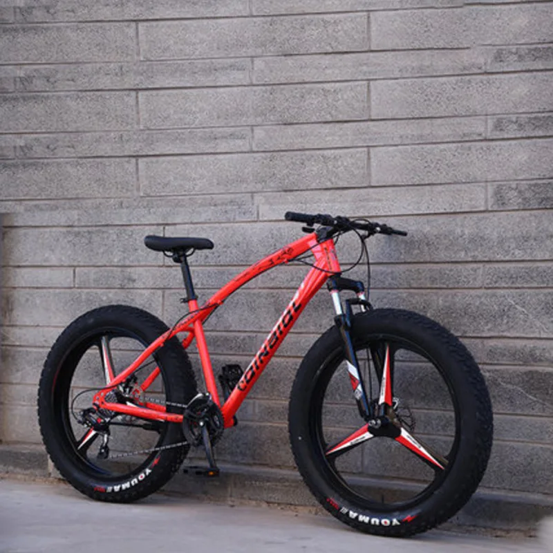 Снегоходы горный велосипед 26 дюймов три ножа колеса кросс-кантри пляж 27 скорость