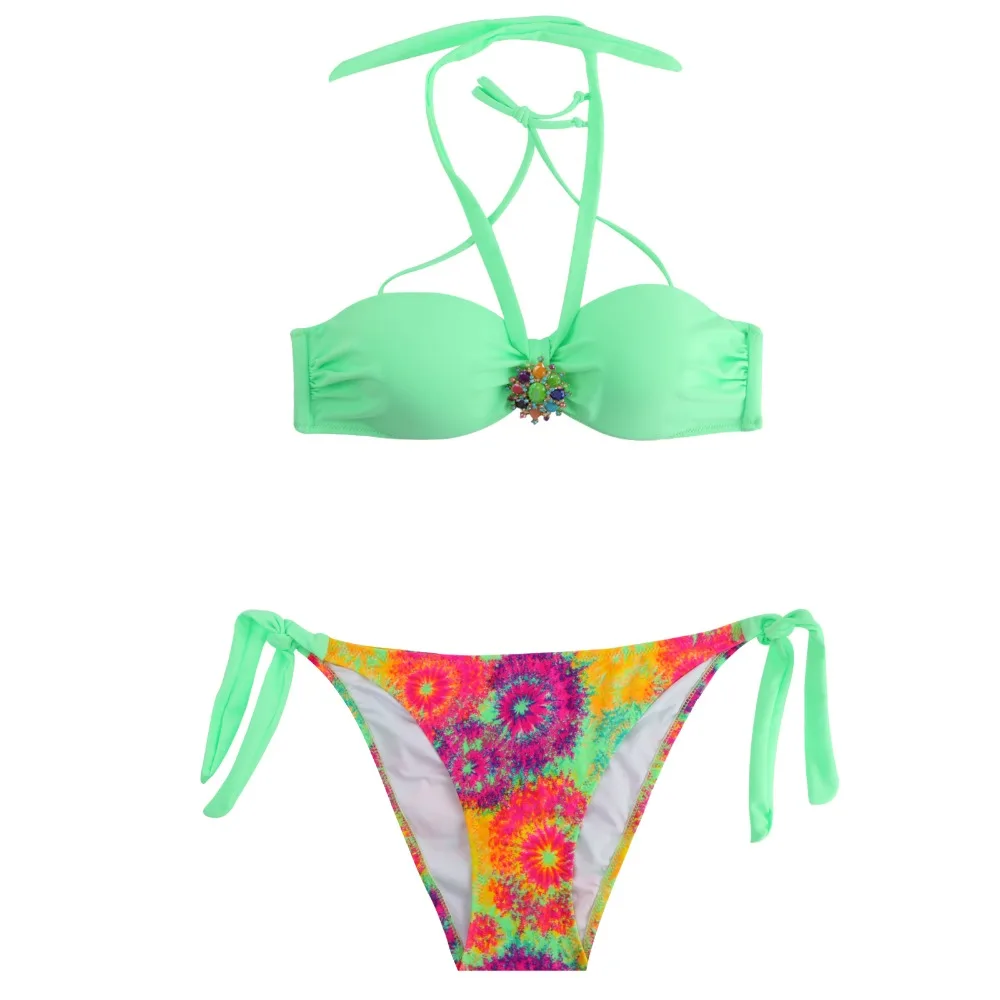 2019 Бразильский бикини сексуальный недоуздок купальник женский Танга микро