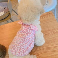 pet dog sling skirt for small medium dogs cute dot dog vest dress maltese girl skirts pomeranian clothes summer pet dog apparel