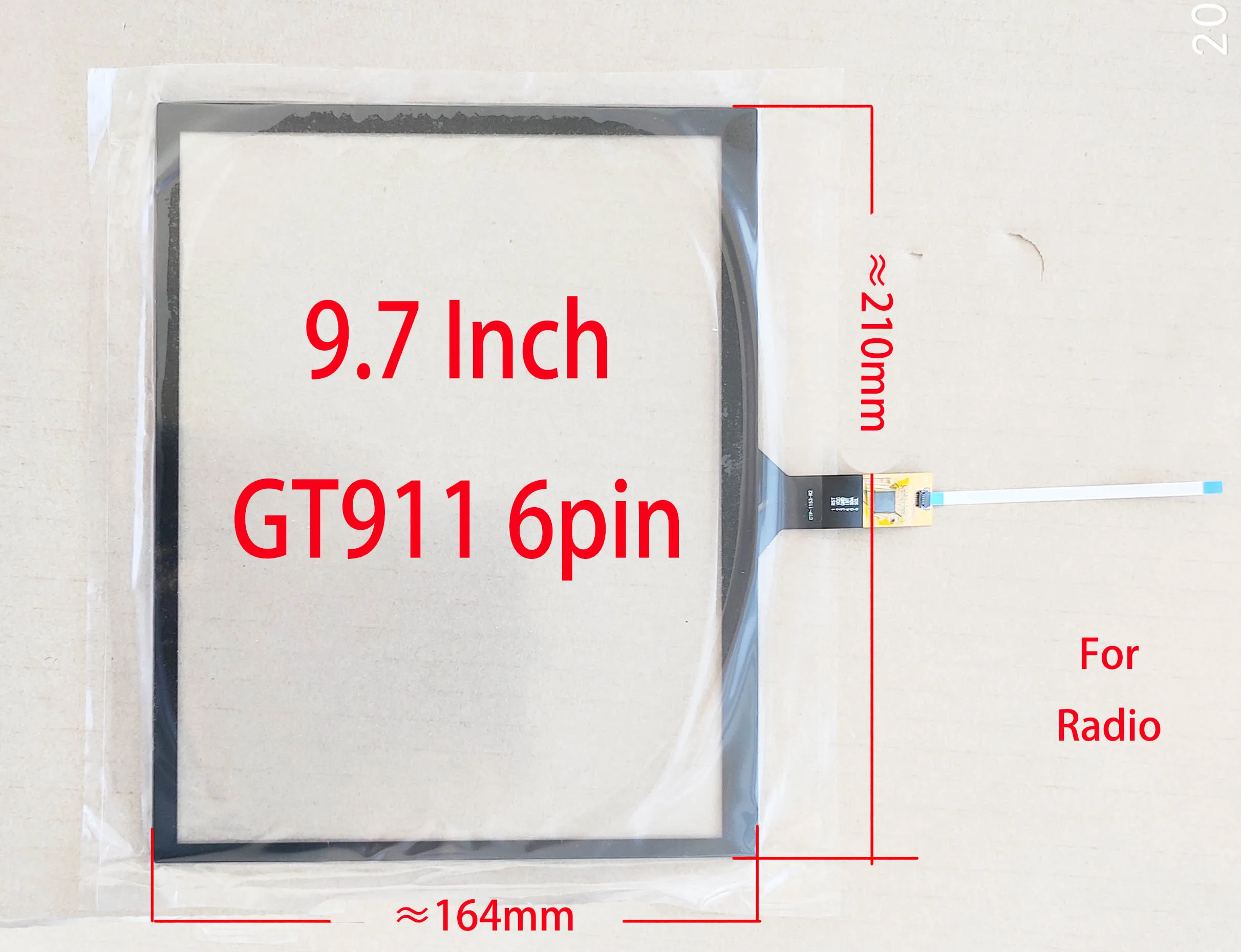 

9.7 Inch Touch Screen Digitizer HandWriter Sensor 210*164mm GT911 6Pin 0.5mm Spacing CTP-1153 For Radio Tesla WFL 51260 JST146