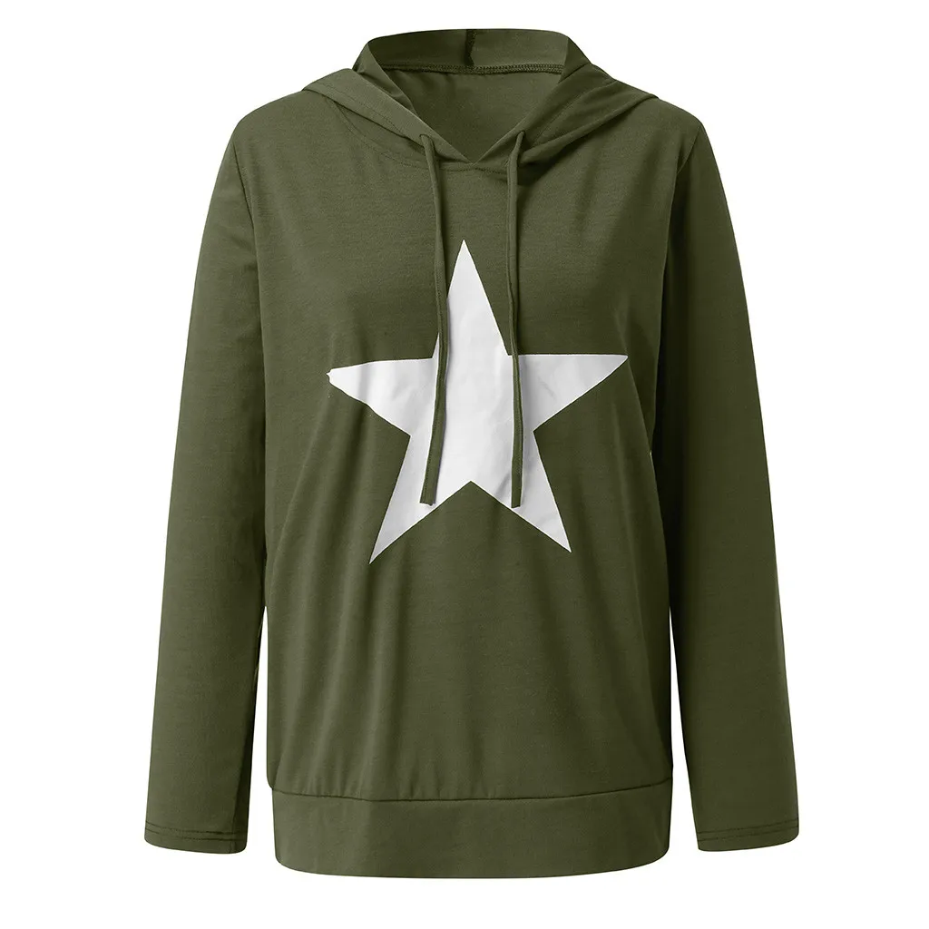 Женский свободный тонкий пуловер с принтом звезды черный свитер круглым вырезом