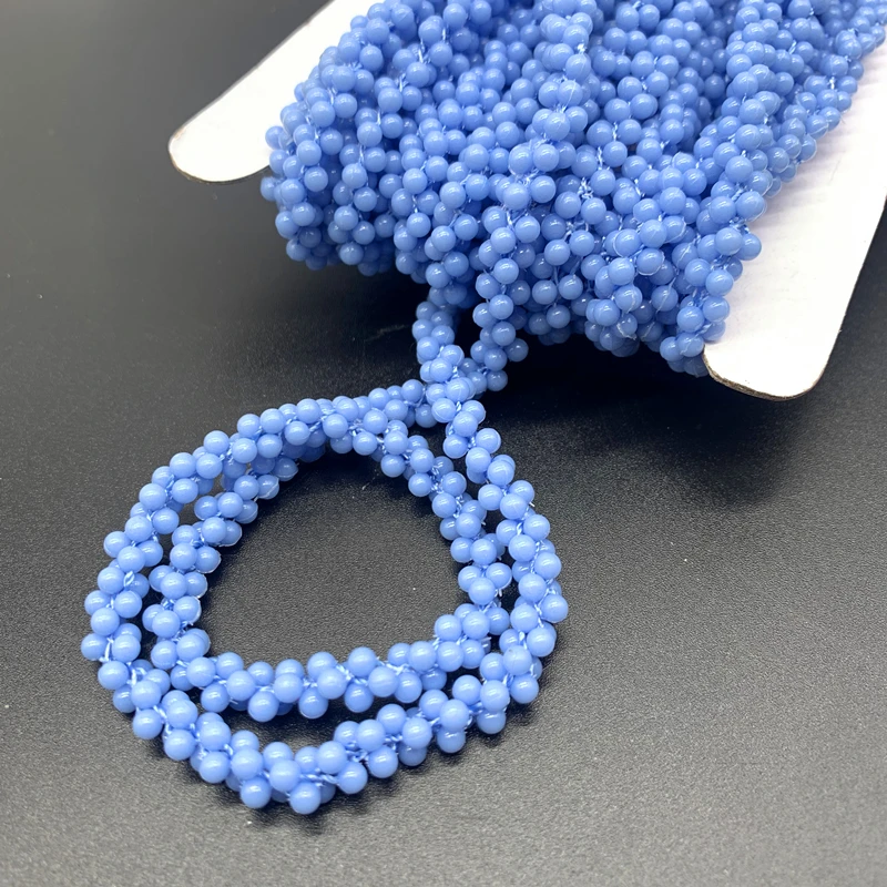 1 ярдов/партия 5 мм вышитая бисером кружево лента тесьма кружевная ткань вышитый