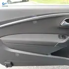 Только 3 двери автомобиля для VW Polo 2011, 2012, 2013, 2014, 2015, 2016, кожаная накладка на переднюю панель автомобиля из микрофибры, 2 двери, подлокотник
