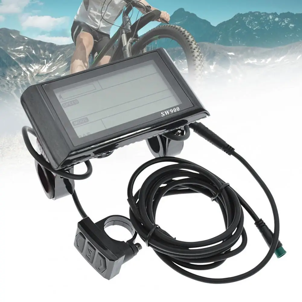 

Панель контроля скорости электровелосипеда, износостойкая компактная панель управления электровелосипедом из АБС-пластика с ЖК-дисплеем