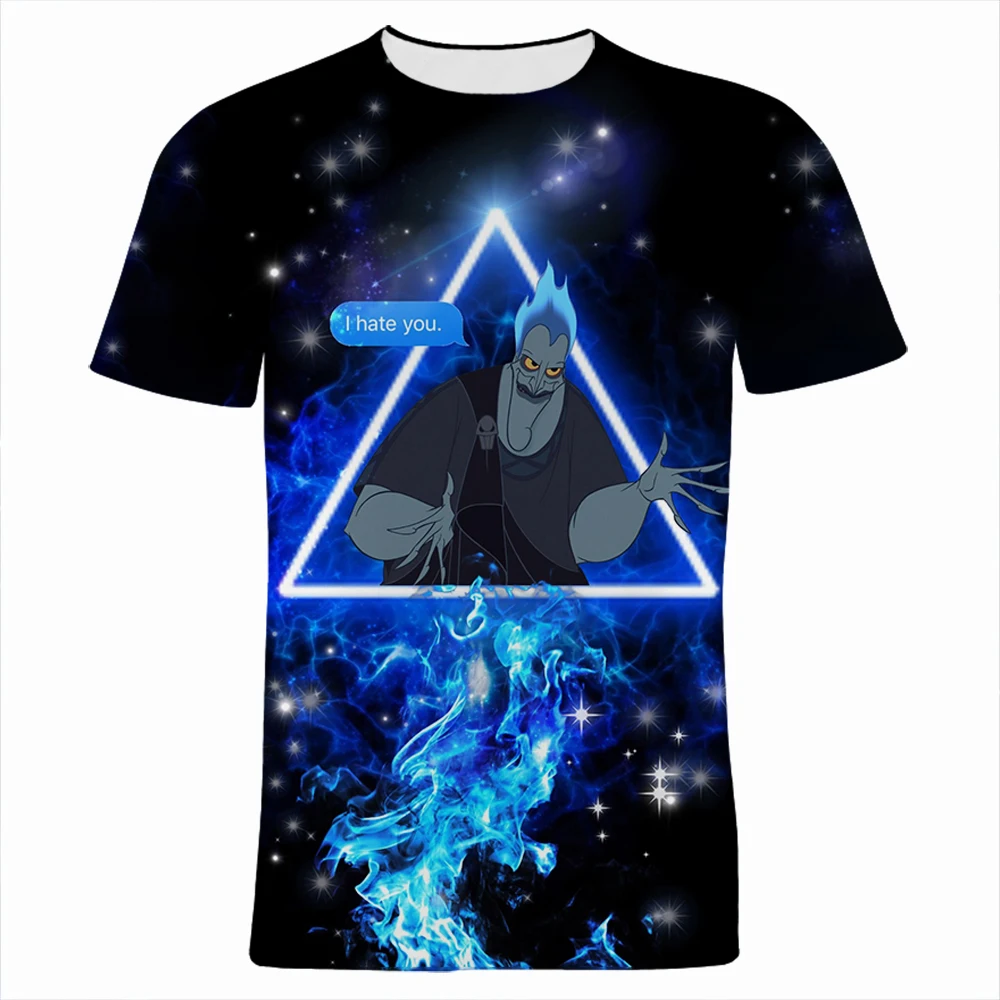 Футболка Hercules для мужчин и женщин летняя мультяшная Детская рубашка с 3D-принтом