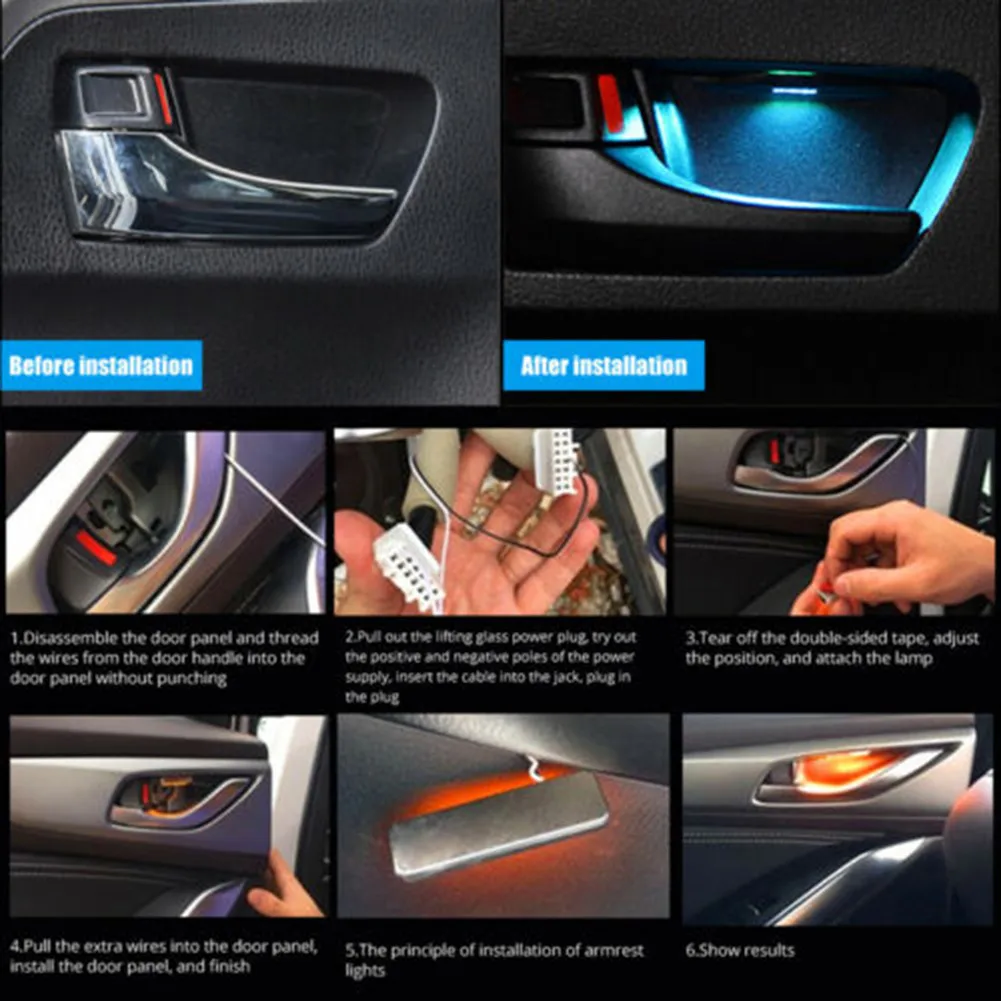 

Ambient Car Interior Door Light Atmosphere Light Blue Interior Accessories