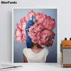 Blue Jay Girl By Amy Judd настенная живопись на холсте, постер с абстрактным принтом, декоративная картина для гостиной, домашний декор