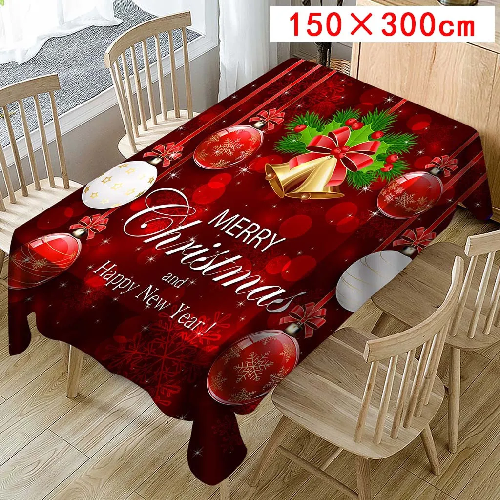 Рождественская скатерть happy environment Print прямоугольная Праздничная Вечеринка