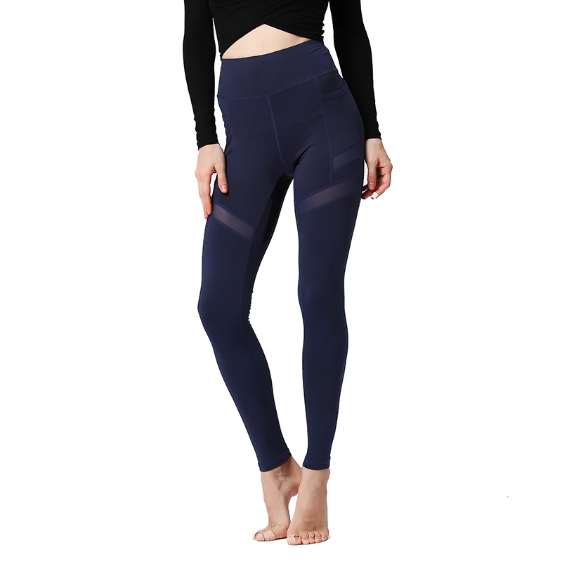 LUKITAS сексуальные женские спортивные штаны для йоги с сеткой бега пуш ап
