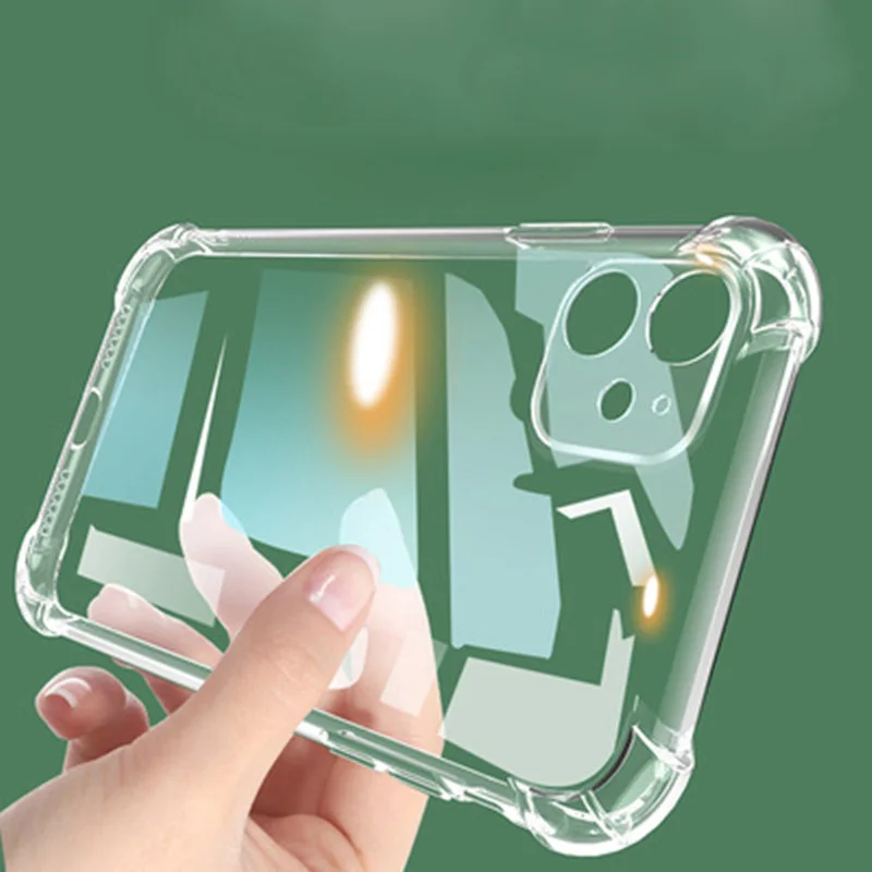 60pcs/lot 2022 New Shockproof Clear Soft TPU Phone Case For iPhone 14 13 12 11 Pro Max 7 8 6 Plus 6 7 8 X XS XR Back Cover Shell