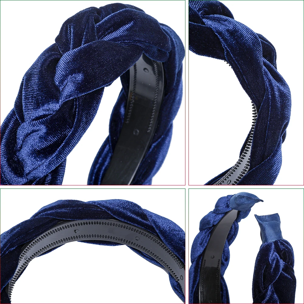 Ободок MOLANS Плетеный мягкий Однотонный женский модный ободок Ретро головной убор