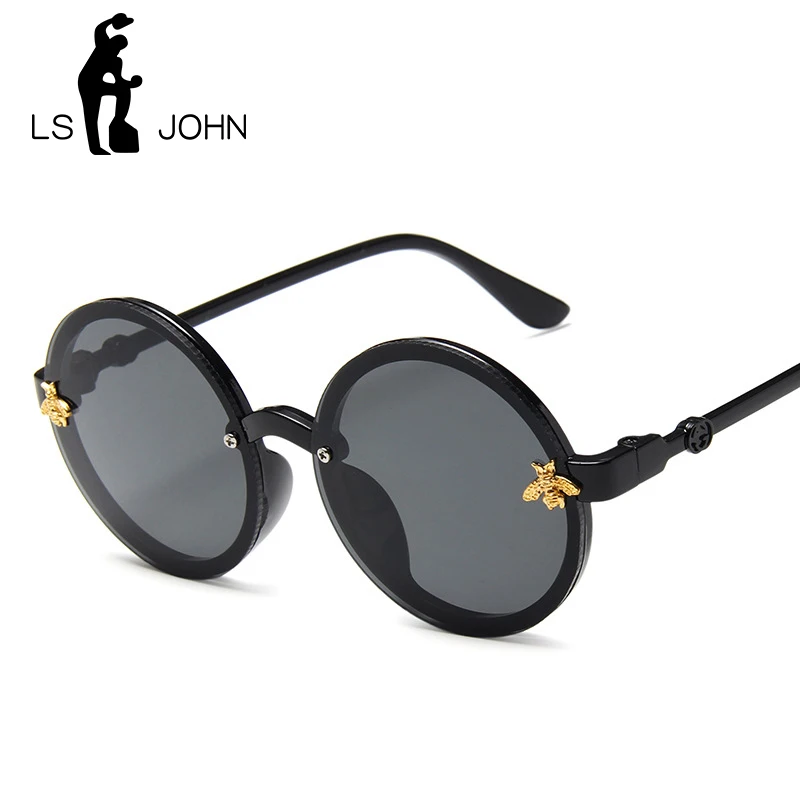 Солнечные очки LS JOHN детские круглые Винтажные Солнцезащитные в стиле ретро с