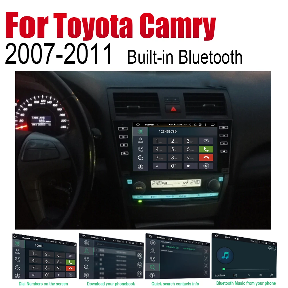ZaiXi Авто Радио 2 Din Android Автомобильный плеер для Toyota Camry 2007 ~ 2011 gps Навигация BT Wifi