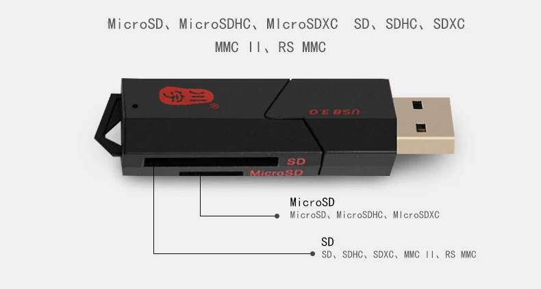 Kawau 3,0 USB кард-ридер максимальная поддержка 512 ГБ карта адаптер с Micro SD/SD слот для карт памяти компьютера кард-ридер C307