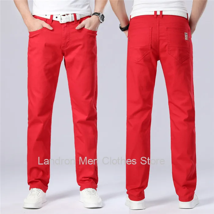 fit, casual, plus size, elástica, pura, vermelha, jovens, calças compridas