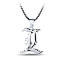 death note necklace double l yagami non mainstream necklace smart anime fashion jewelry pendant cosplay unisex accessories