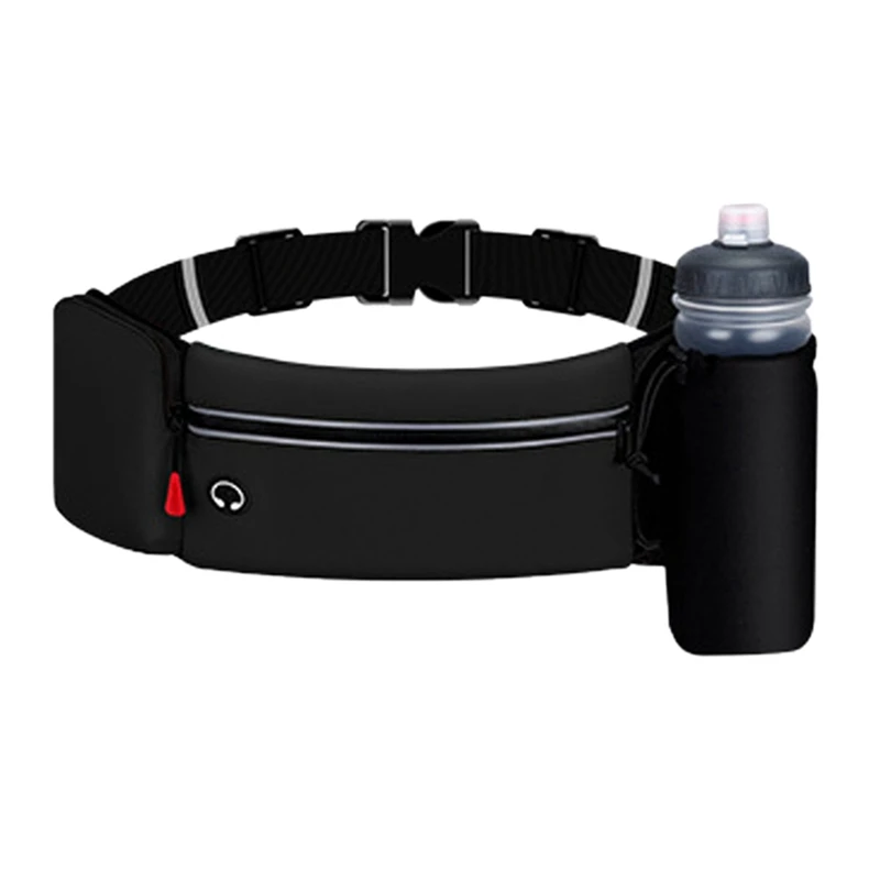 

Сумка на пояс со складным держателем для бутылки с водой, сумка на пояс для фитнеса, бега, пешего туризма, путешествий с чайником
