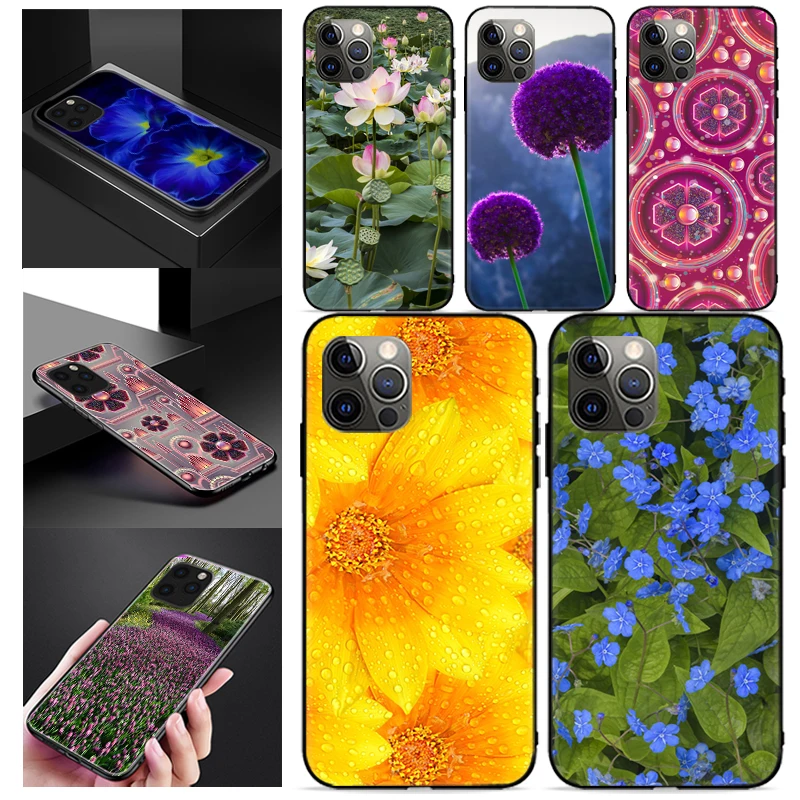 

Phone Case For iPhone 12 Mini SE 2020 X XR 11 12 Pro MAX Funda Coque Carcasa Cases Flower Natural Cute For iPhone 12 Mini