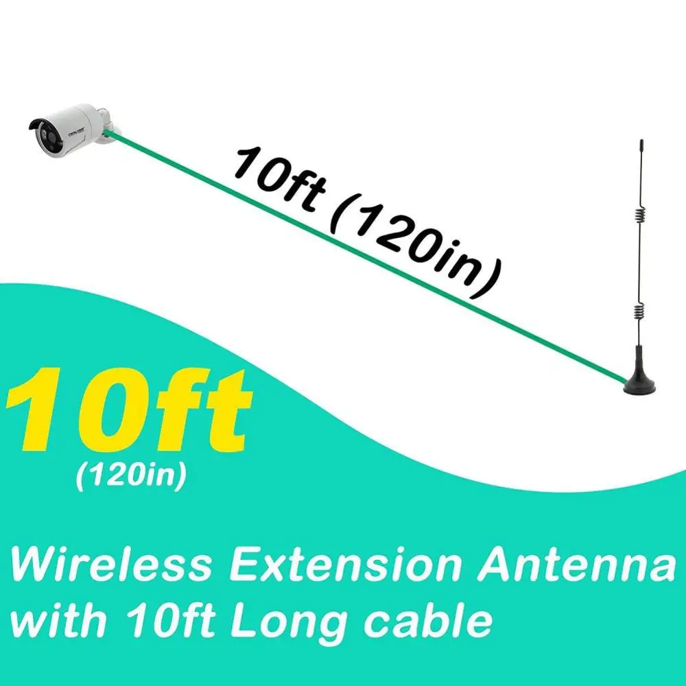 2 4G Магнитная камера безопасности и антенна удлинитель 10ft 7dBi CCTV беспроводной WiFi SMA