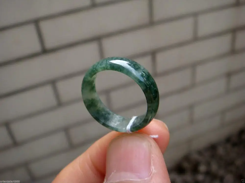 100% Натуральный Необработанный цветочный синий ледяной нефритовый жадеит кольцо