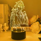 Ночной светильник Genshin Impact Zhongli, 3D модель периферической игры, светодиодная цветная иллюзия, подарок для детей, украшение для спальни, светильник ка