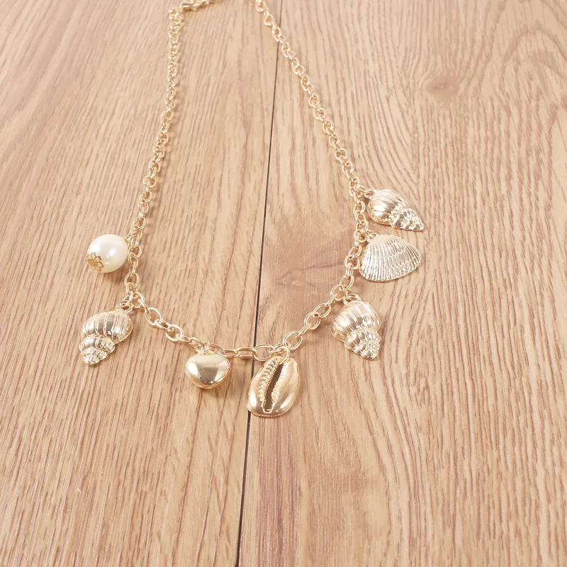 1 шт. в богемном стиле женские ожерелья из жемчуга виде ракушки гребешок раковины