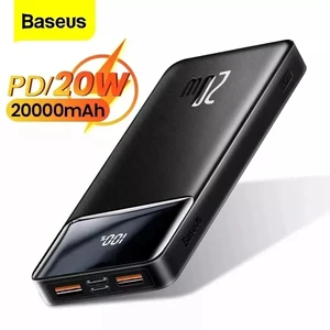 baseus 20000mah power bank portable charger for iphone external battery pd quick charger powerbank for phone xiaomi poverban free global shipping